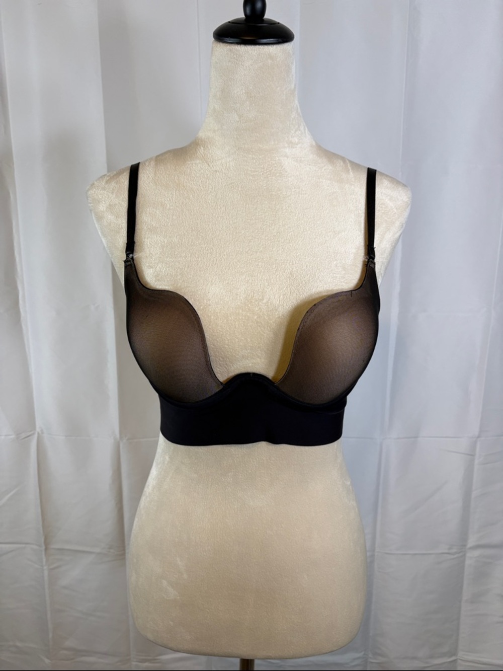 Othr Sheer Black Underwire Bra